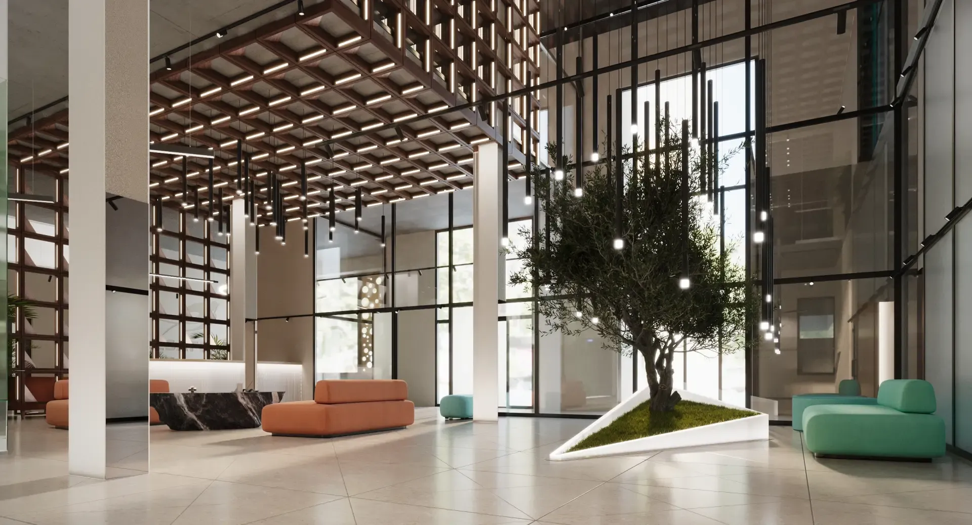 Реконструкция производственного здания в многофункциональный объект, интерьеры изображение 1