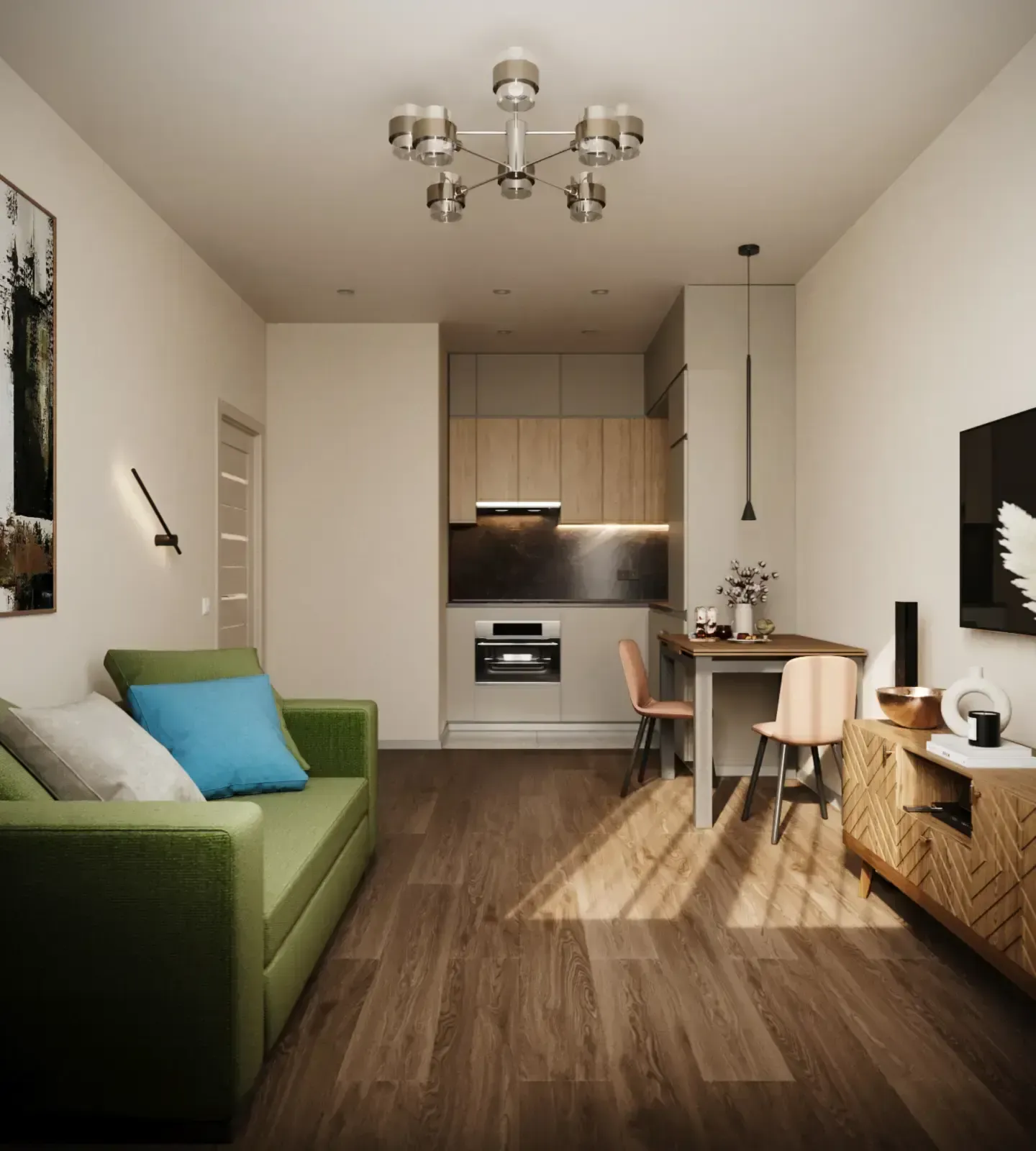 Дизайн интерьера однокомнатной квартиры, Тюмень изображение 2