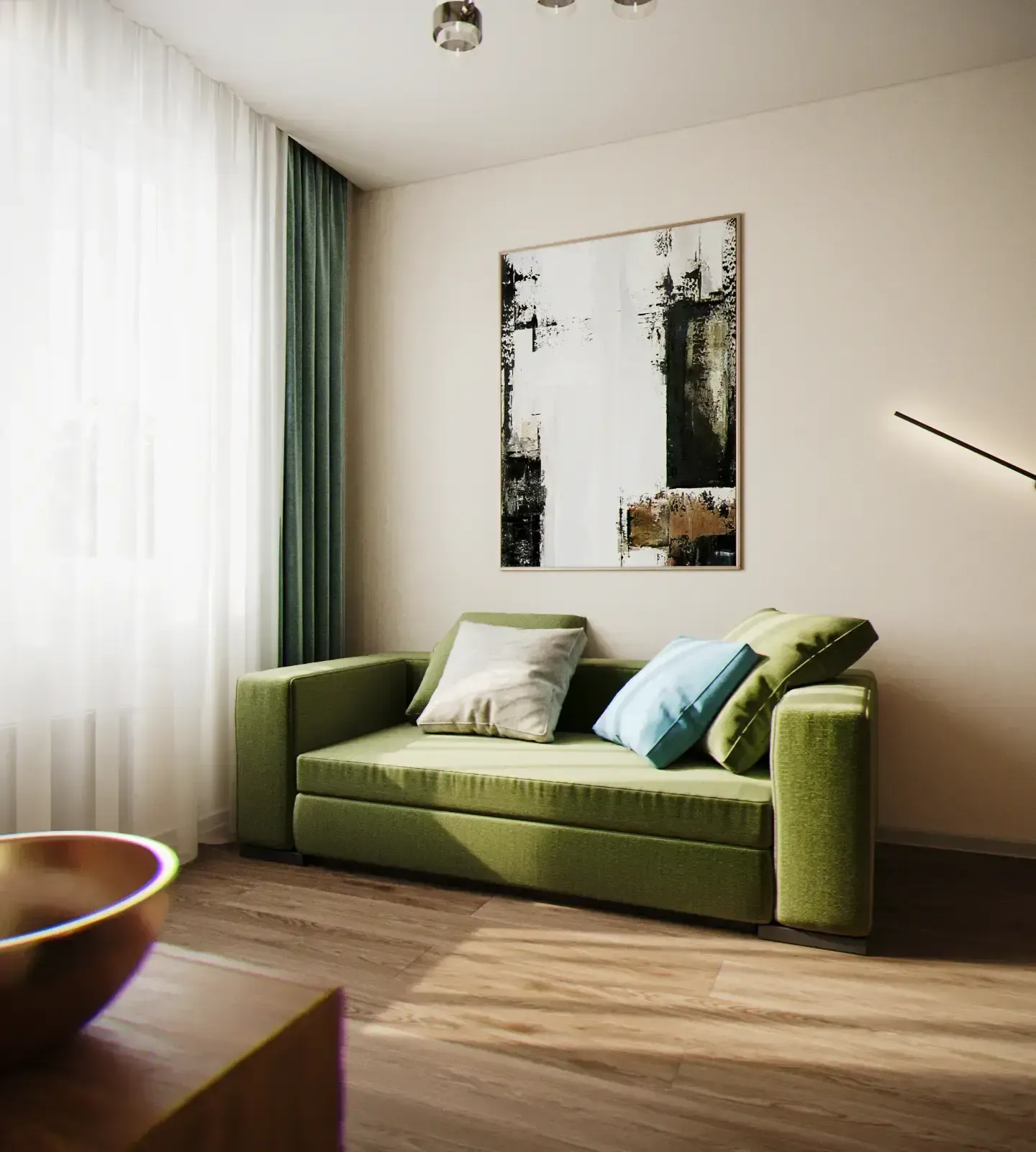 Дизайн интерьера однокомнатной квартиры, Тюмень изображение 1