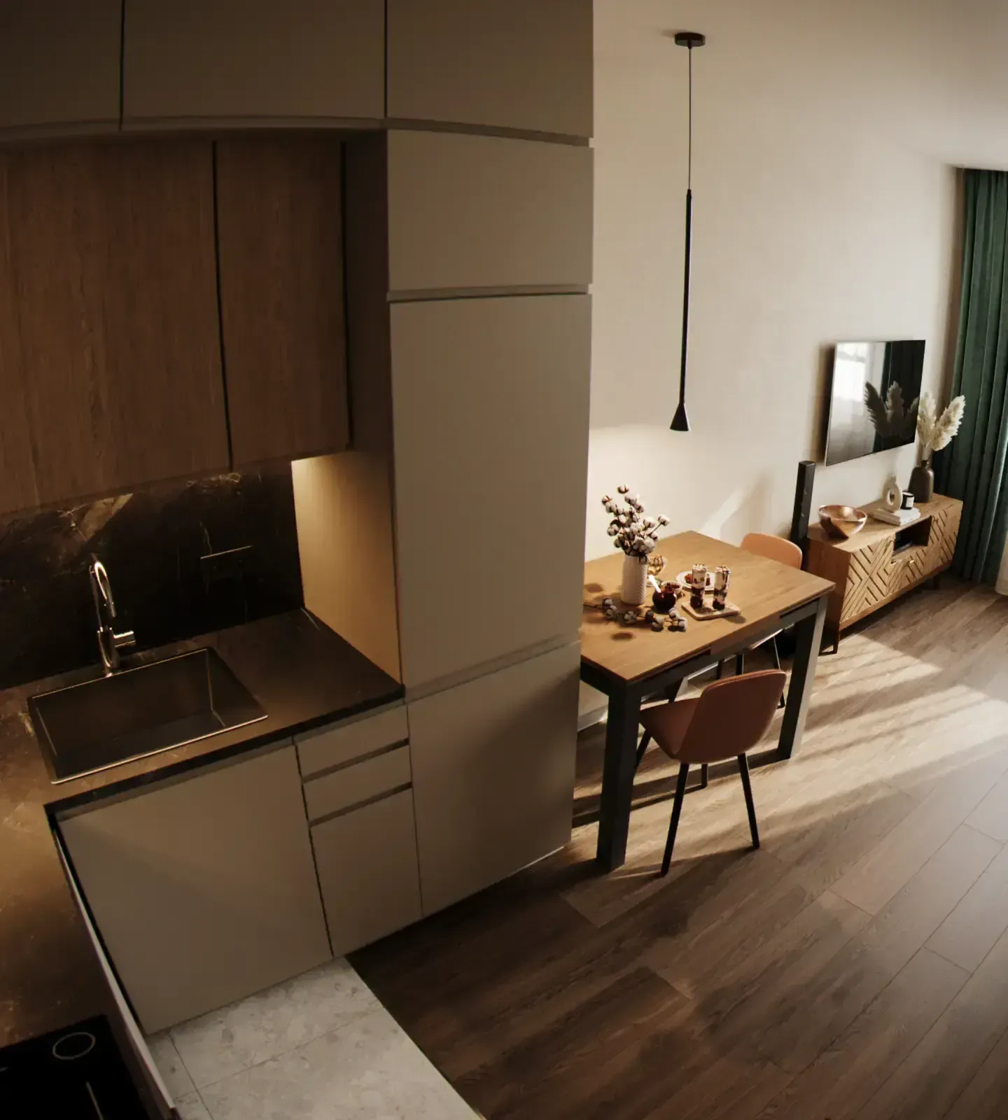 Дизайн интерьера однокомнатной квартиры, Тюмень изображение 5