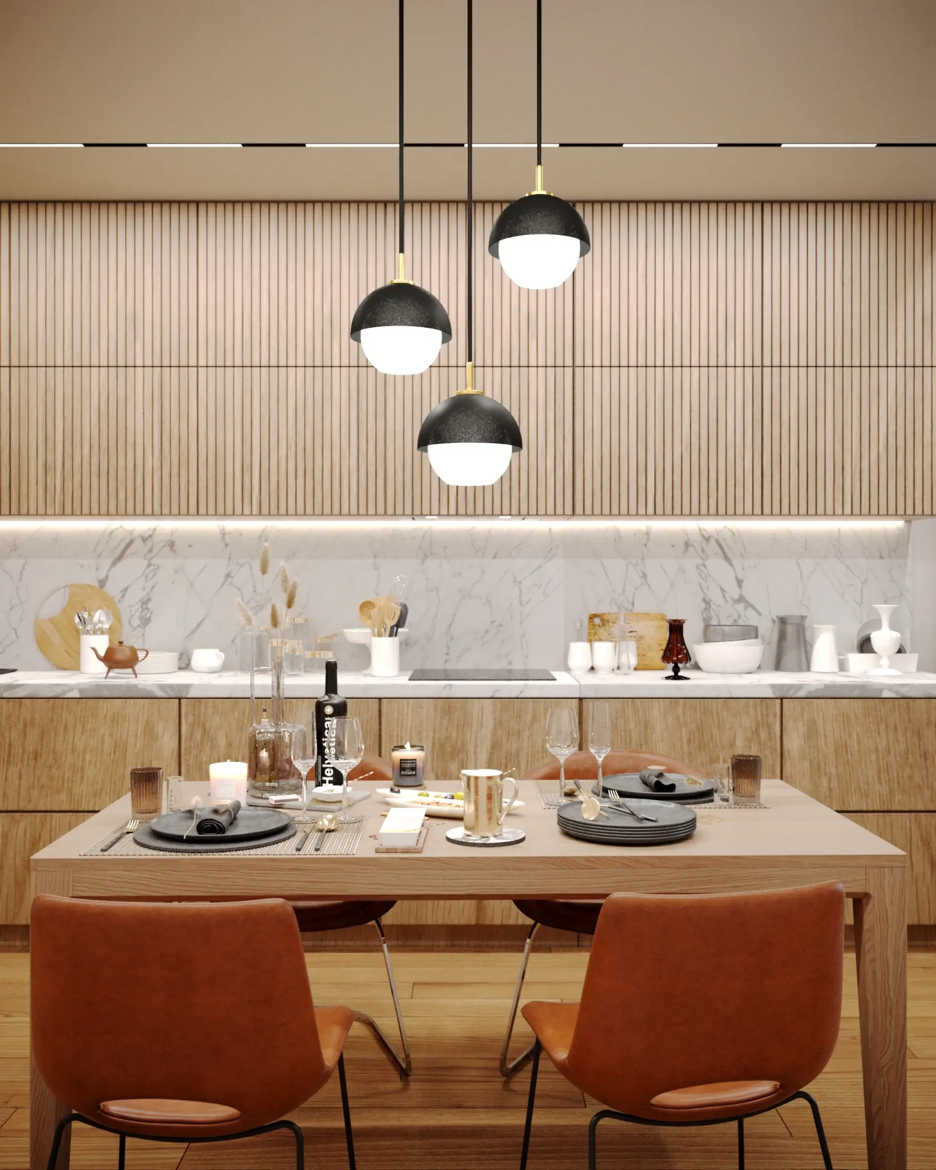 Дизайн интерьера трехкомнатной квартиры изображение 5