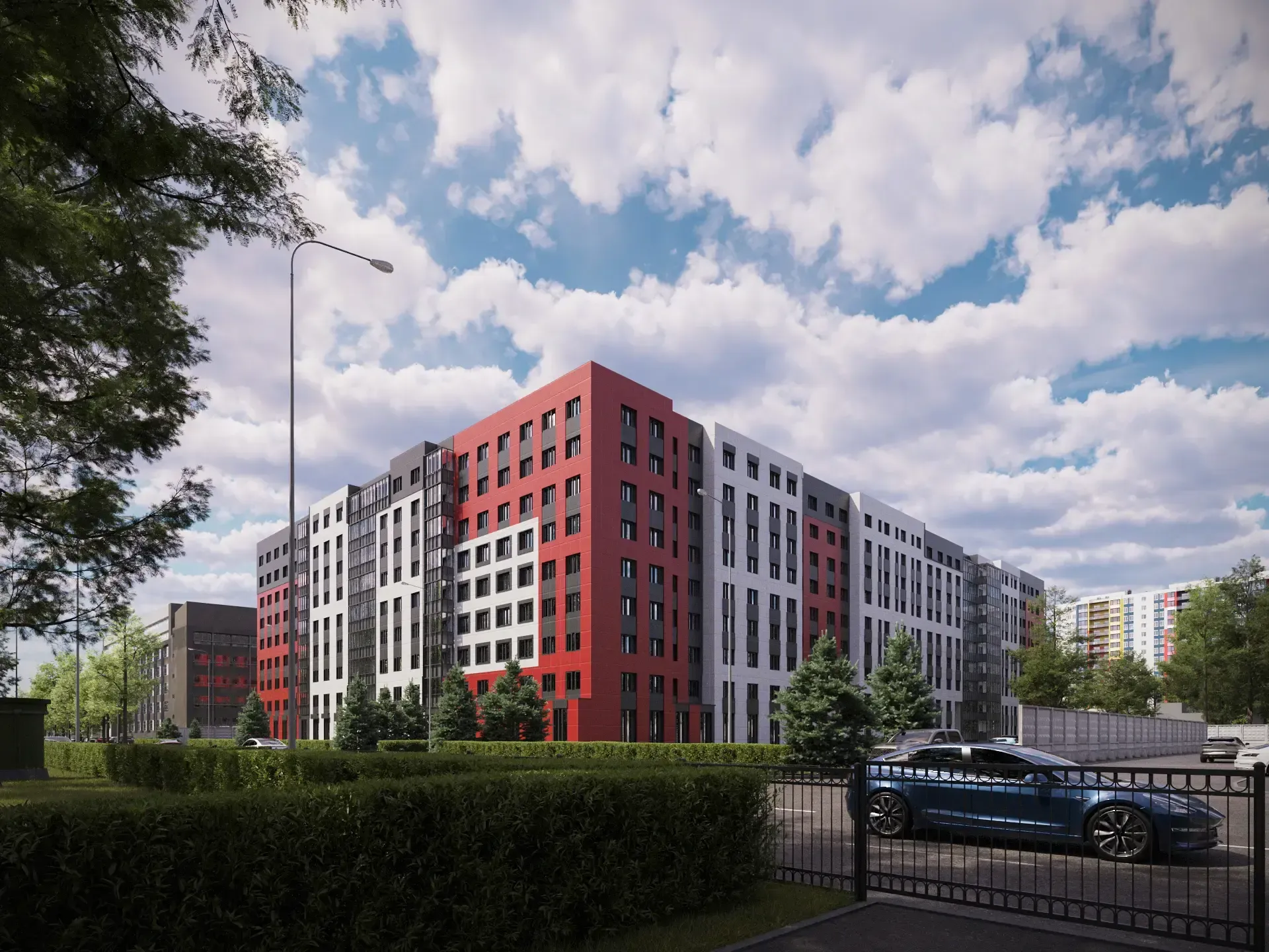 Комплекс апартаментов с автостоянкой и дошкольная образовательная организация на 160 мест изображение 1